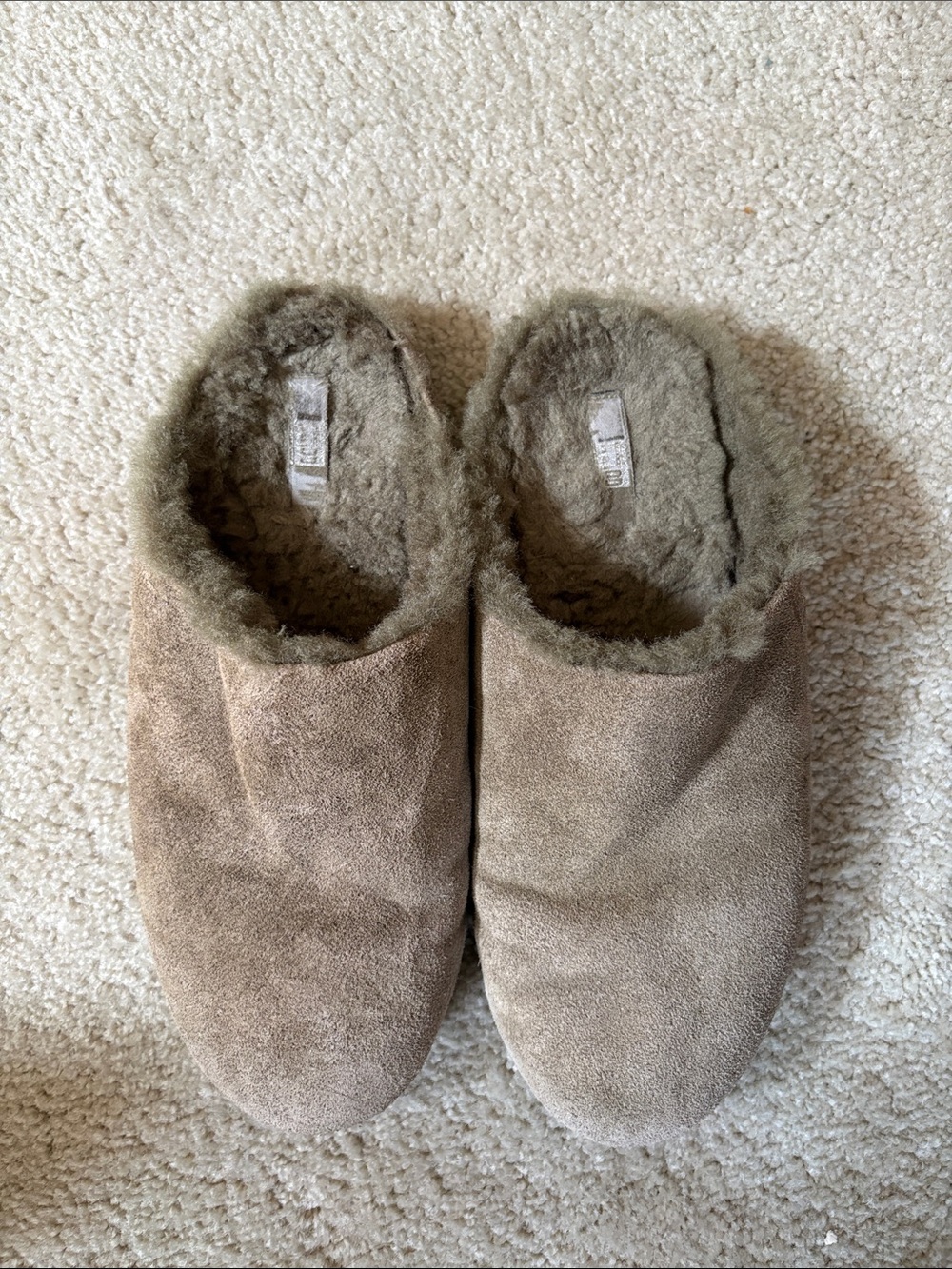Fitflop Women's Suede Faux-Fur Slip-On Slippers-Size 8
